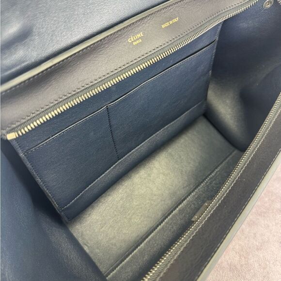 Celine Colorblock Leather Suede Medium Trapeze Shoulder Bag - Picture 10 of 14